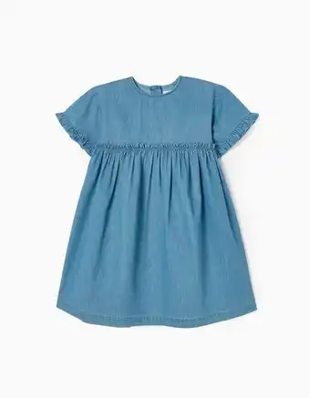 Zippy Vestido em ganga de algodão para menina, azul promoção