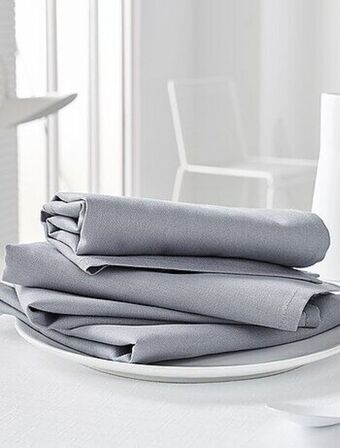 Kiabi Lote de 4 toalhas de mesa lisas promoção