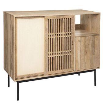 Hôma Aparador zen bege em madeira 109x120cm promoção