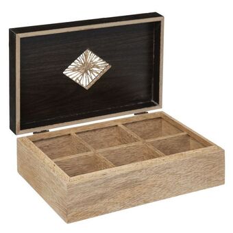Hôma Caixa decorativa em madeira 24x15x7,5cm promoção