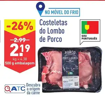 ALDI Costeletas de Lombo de Porco 500g promoção