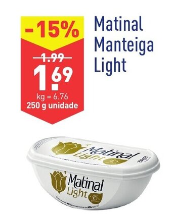 ALDI Matinal Manteiga Light 250g promoção