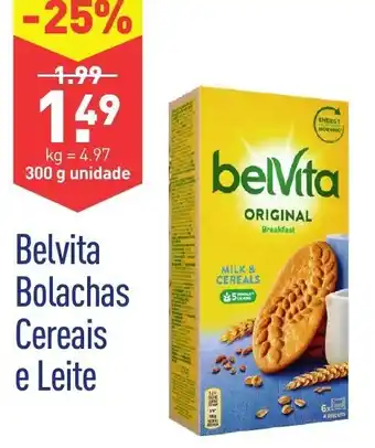 ALDI Belvita Bolachas Cereais e Leite 300g promoção