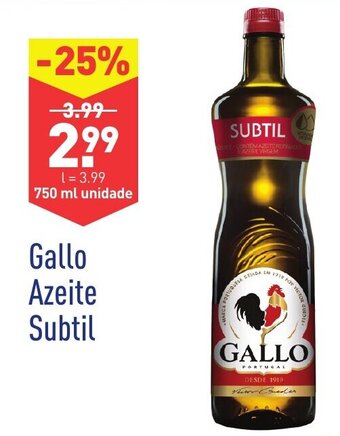 ALDI Gallo Azeite Subtil 750ml promoção