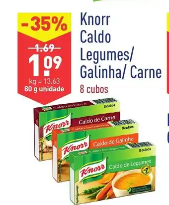 ALDI Knorr Caldo Legumes/ Galinha/Carne 80g promoção
