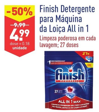 ALDI Finish Detergente para Máquina da Loiça All in 1 promoção
