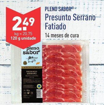 ALDI Pleno Sabor Presunto Serrano Fatiado 120g promoção