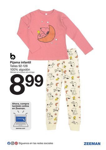 Zeeman Pijama Infantil promoção