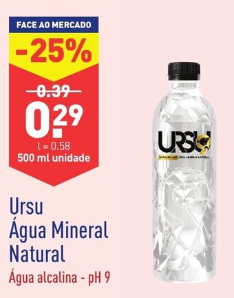 ALDI Ursu Água Mineral Natural 500ml promoção
