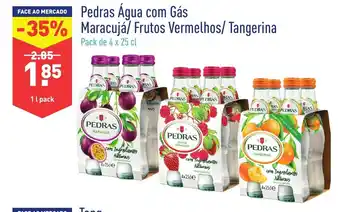ALDI Pedras Água com Gás Maracujá/ Frutos Vermelhos/ Tangerina 1L pack promoção