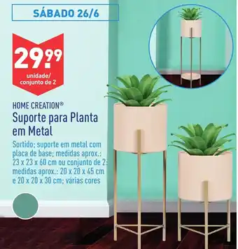 ALDI Home Creation Suporte para Planta em Metal promoção