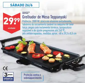 ALDI Qigg Grelhador de Mesa Teppanyaki promoção