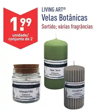 ALDI Living Art Velas Botânicas promoção