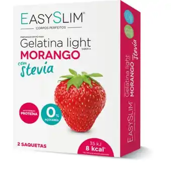Gelatina light morango c/ stevia