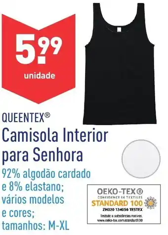 ALDI Queentex Camisola Interior para Senhora promoção