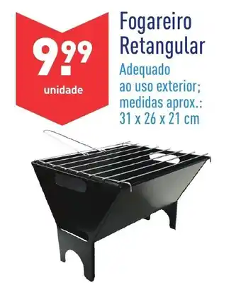 ALDI Fogareiro Retangular 31 x 26 x 21cm promoção
