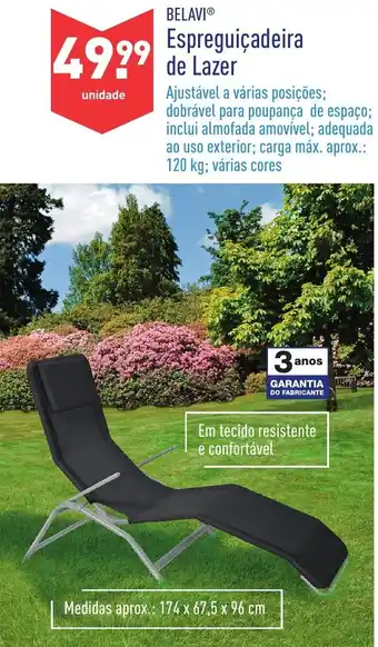 Belavi Espreguiçadeira de Lazer 120kg