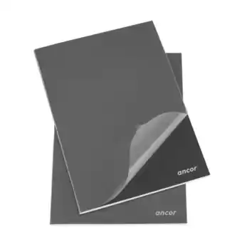 Caderno capa preta a4 pautado ancor