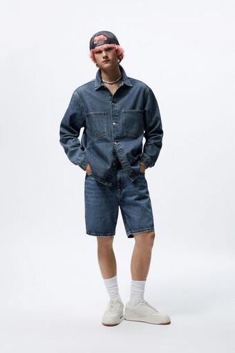 Camisa larga denim