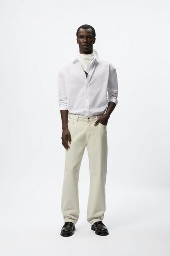ZARA Camisa de popelina promoção