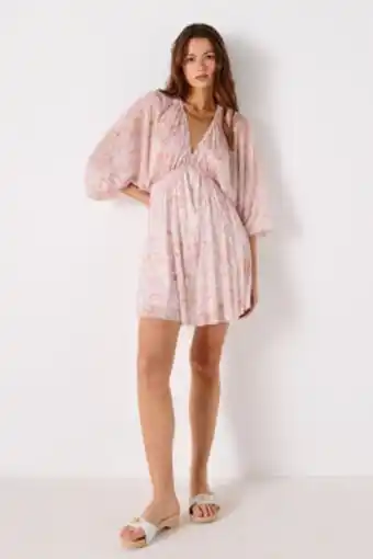 Springfield Vestido corto volumen estampado promoção