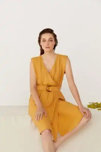 Springfield Vestido vuelo escote cruzado promoção