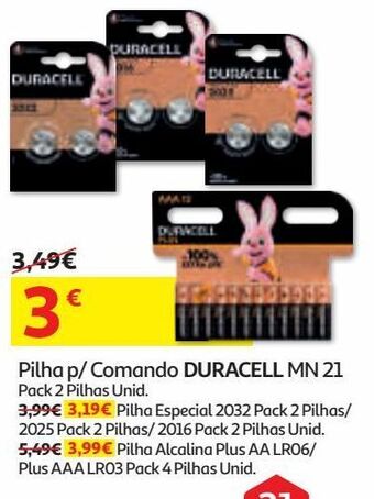 Auchan Pilha alcalina duracell promoção