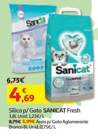 Auchan Areia gato aglomerante sanicat promoção