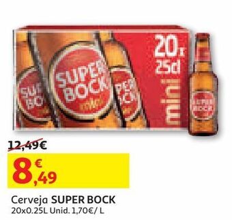 Auchan Cerveja super bock 20x0.25 l promoção