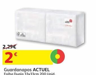Auchan Guardanapos actuel folha dupla 33x33cm 200und promoção