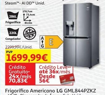 Auchan Frigorifico americano lg gml844pzkz promoção