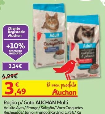 Auchan Ração gato adulto auchan promoção