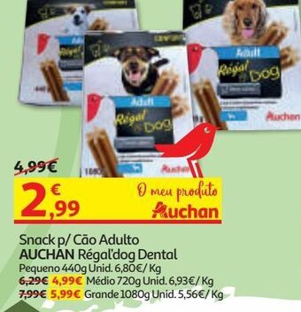 Auchan Snack para cão médio auchan promoção