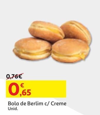 Auchan Bola de berlim c/ creme un promoção