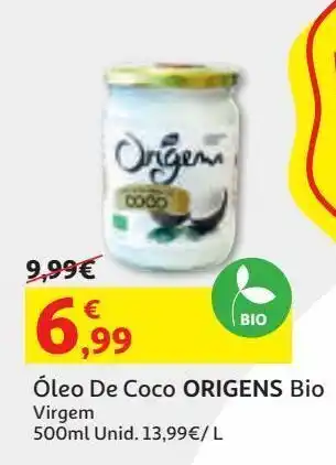 Auchan Óleo de coco origens bio virgem 500ml promoção