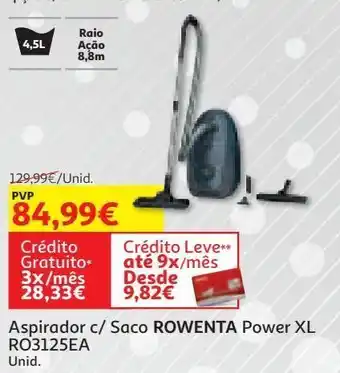 Auchan Aspirador c/saco rowenta power xl ro3125ea promoção