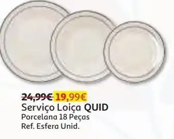Auchan Serviço loiça quid porcelana 18 peças ref esfera promoção