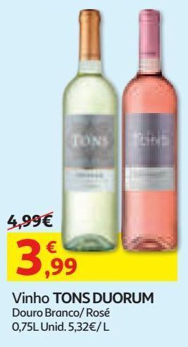Auchan Vinho branco tons duorum promoção