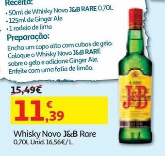 Auchan Whisky novo j&b rare 0.70l promoção