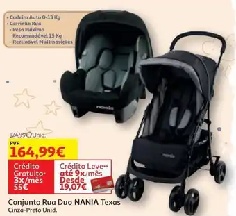 Auchan Conjunto rua duo nania texas cinza-preto promoção