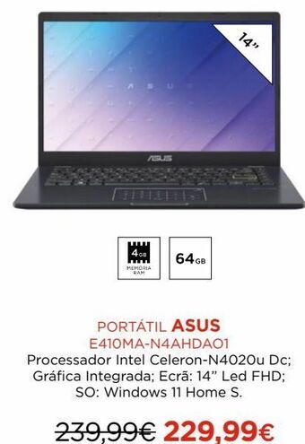 El Corte Inglés Portátil asus asus promoção