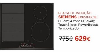 El Corte Inglés Placa de cozinha siemens promoção