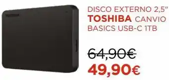 El Corte Inglés Disco externo portátil toshiba promoção