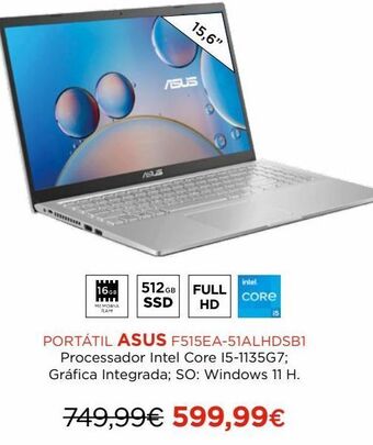 El Corte Inglés Notebook asus promoção