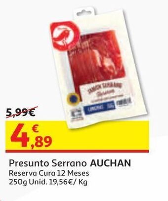 Presunto serrano auchan reserva cura 12 m 250 g