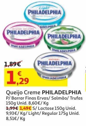Auchan Queijo philadelphia promoção