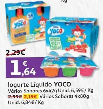 Auchan Iogurte liquido yoco promoção