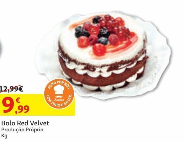 Bolo Red Velvet Produção Própria Kg