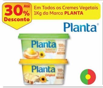 Auchan Creme vegetal planta promoção