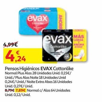 Auchan Pensos higiénicos evax promoção